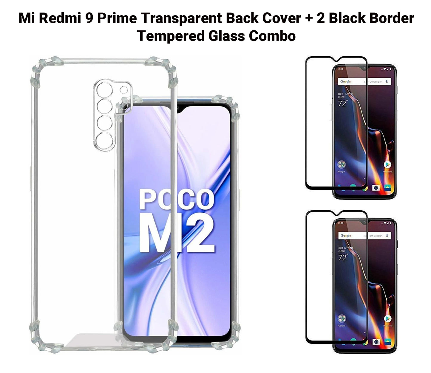 VAKIBO Super Premium Soft TPU Transparent Case With Dustplug,Side Grip,Corner Protection,lanyard Cuts,Camera Protection Suitable for Mi Redmi 9 Prime