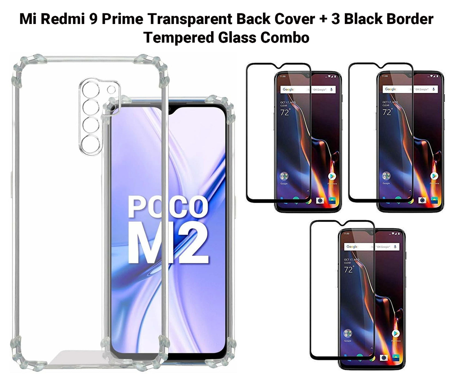 VAKIBO Super Premium Soft TPU Transparent Case With Dustplug,Side Grip,Corner Protection,lanyard Cuts,Camera Protection Suitable for Mi Redmi 9 Prime