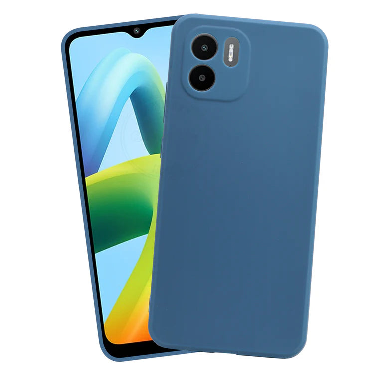 VAKIBO Matte 1.5 MM Thick With Camera Protection Blue Coloured Soft TPU Rubber Back Cover Case Suitable for Mi Redmi A2