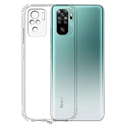 VAKIBO Super Premium Soft TPU Transparent Case With Dustplug,Side Grip,Corner Protection,lanyard Cuts,Camera Protection Suitable for Mi Redmi Note 10