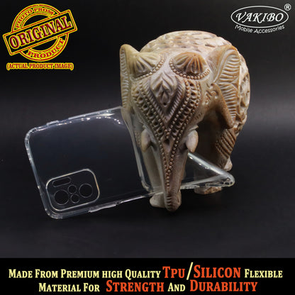 VAKIBO Super Premium Soft TPU Transparent Case With Dustplug,Side Grip,Corner Protection,lanyard Cuts,Camera Protection Suitable for Mi Redmi Note 10