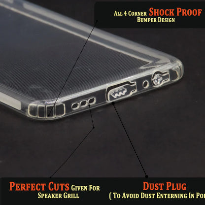 VAKIBO Super Premium Soft TPU Transparent Case With Dustplug,Side Grip,Corner Protection,lanyard Cuts,Camera Protection Suitable for Mi Redmi Note 10S