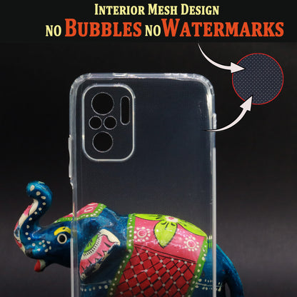 VAKIBO Super Premium Soft TPU Transparent Case With Dustplug,Side Grip,Corner Protection,lanyard Cuts,Camera Protection Suitable for Mi Redmi Note 10