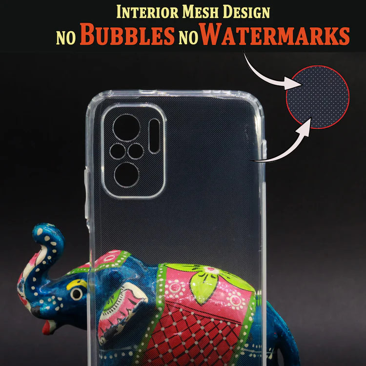 VAKIBO Super Premium Soft TPU Transparent Case With Dustplug,Side Grip,Corner Protection,lanyard Cuts,Camera Protection Suitable for Mi Redmi Note 10S