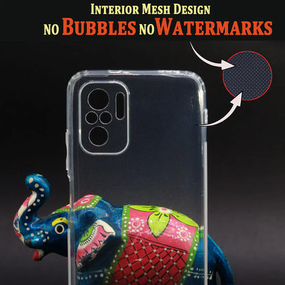 VAKIBO Super Premium Soft TPU Transparent Case With Dustplug,Side Grip,Corner Protection,lanyard Cuts,Camera Protection Suitable for Mi Redmi Note 10S