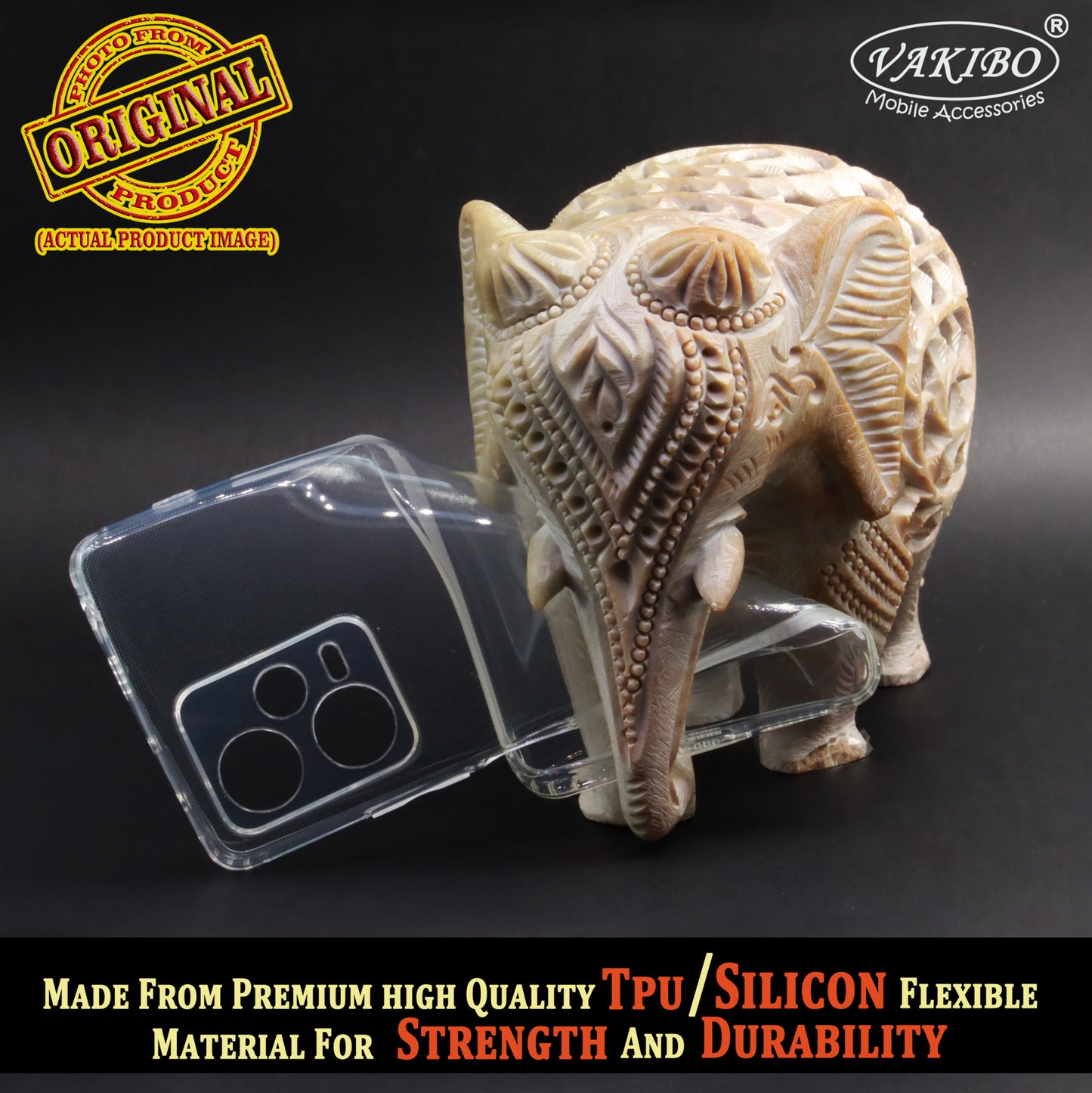 VAKIBO Super Premium Soft TPU Transparent Case With Dustplug,Side Grip,Corner Protection,lanyard Cuts,Camera Protection Suitable for Mi Redmi Note 12 Pro Plus