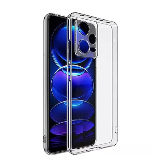 VAKIBO Super Premium Soft TPU Transparent Case With Dustplug,Side Grip,Corner Protection,lanyard Cuts,Camera Protection Suitable for Mi Redmi Note 12 Pro