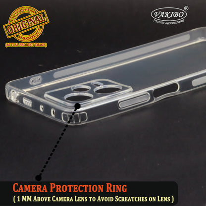 VAKIBO Super Premium Soft TPU Transparent Case With Dustplug,Side Grip,Corner Protection,lanyard Cuts,Camera Protection Suitable for Mi Redmi Note 12 Pro
