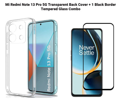 VAKIBO Premium Clear 1.5MM Thick Transparent Soft TPU Rubber Back Cover Case With Camera Protection Suitable for Mi Redmi Note 13 Pro 5G
