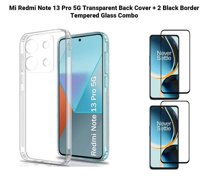 VAKIBO Premium Clear 1.5MM Thick Transparent Soft TPU Rubber Back Cover Case With Camera Protection Suitable for Mi Redmi Note 13 Pro 5G