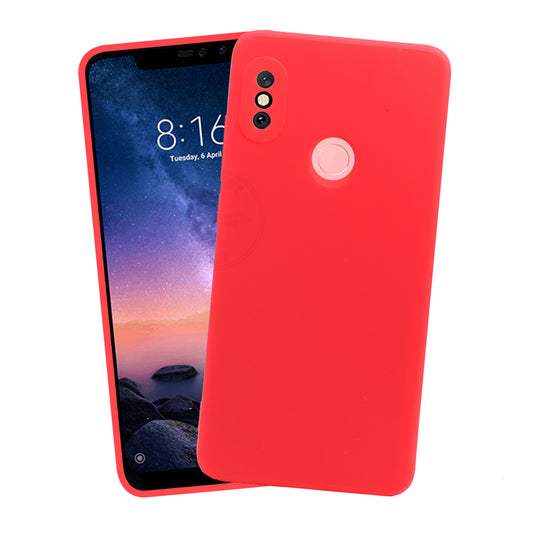 VAKIBO Matte 1.5 MM Thick With Camera Protection Red Coloured Soft TPU Rubber Back Cover Case Suitable for Mi Redmi Note 5 Pro