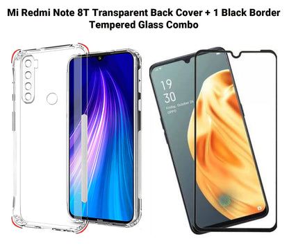 VAKIBO Super Premium Soft TPU Transparent Case With Dustplug,Side Grip,Corner Protection,lanyard Cuts,Camera Protection Suitable for Mi Redmi Note 8T