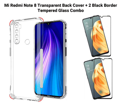 VAKIBO Super Premium Soft TPU Transparent Case With Dustplug,Side Grip,Corner Protection,lanyard Cuts,Camera Protection Suitable for Mi Redmi Note 8