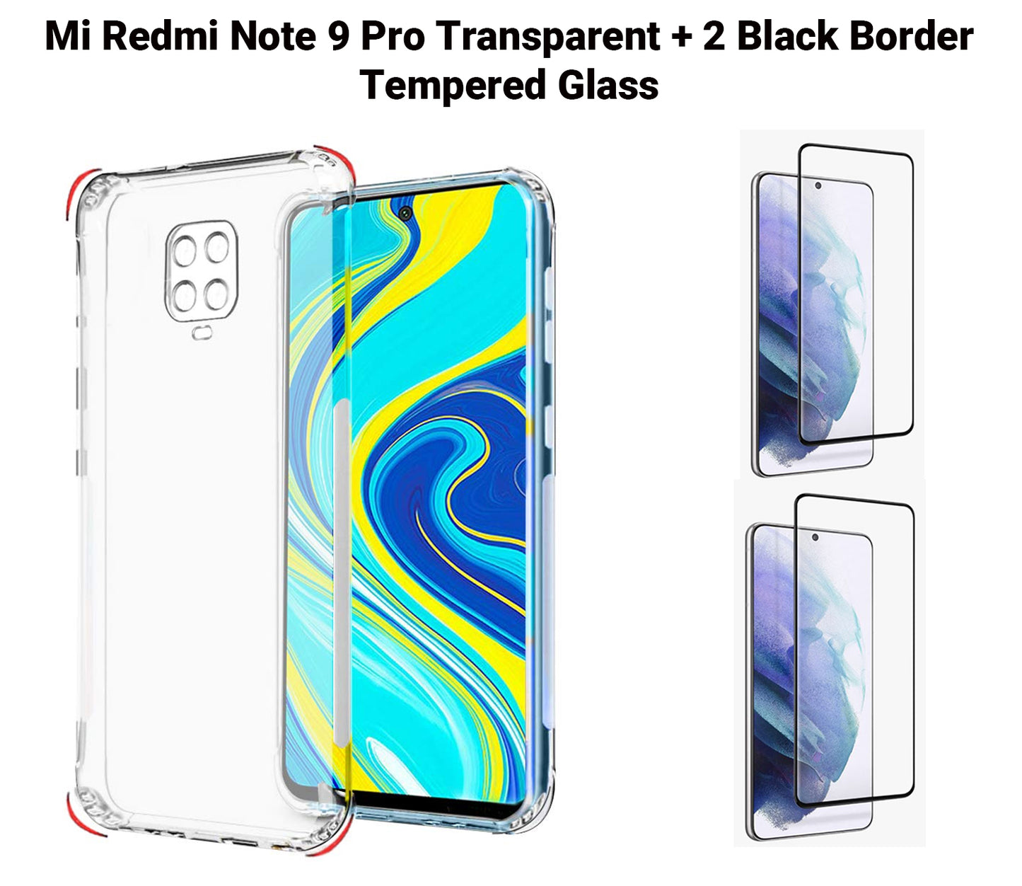VAKIBO Super Premium Soft TPU Transparent Case With Dustplug,Side Grip,Corner Protection,lanyard Cuts,Camera Protection Suitable for Redmi Note 9 Pro