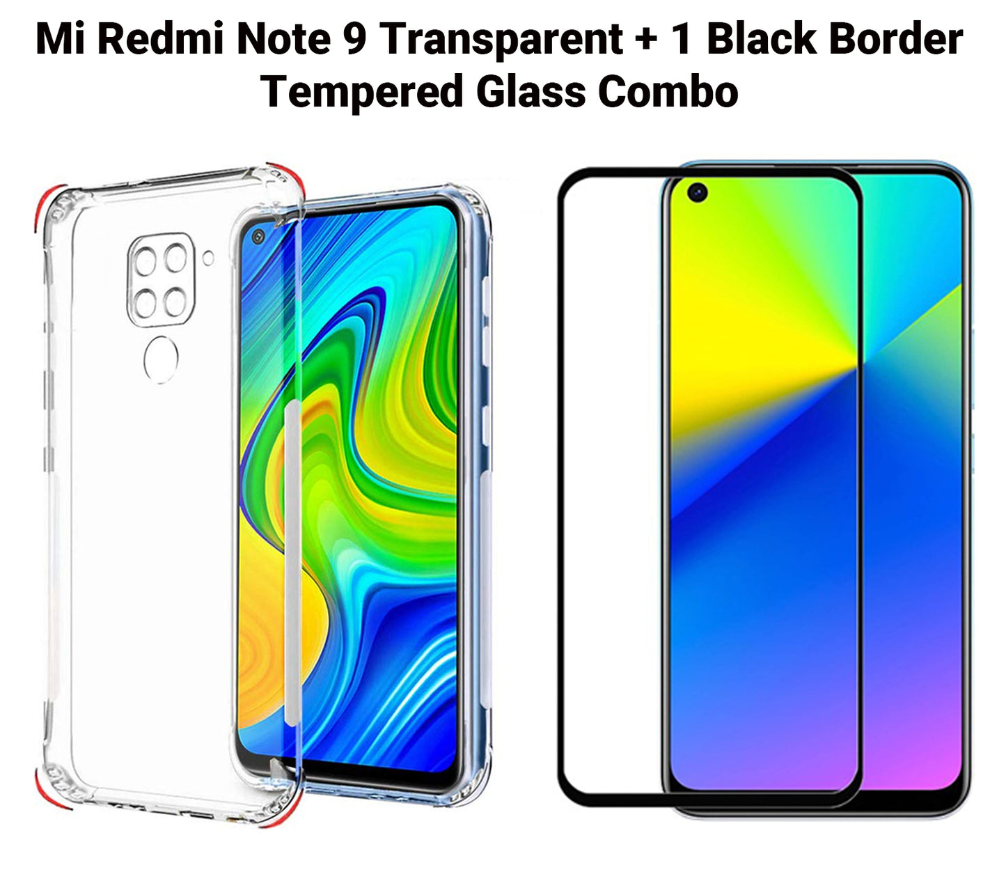 VAKIBO Super Premium Soft TPU Transparent Case With Dustplug,Side Grip,Corner Protection,lanyard Cuts,Camera Protection Suitable for Mi Redmi Note 9