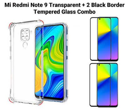 VAKIBO Super Premium Soft TPU Transparent Case With Dustplug,Side Grip,Corner Protection,lanyard Cuts,Camera Protection Suitable for Mi Redmi Note 9