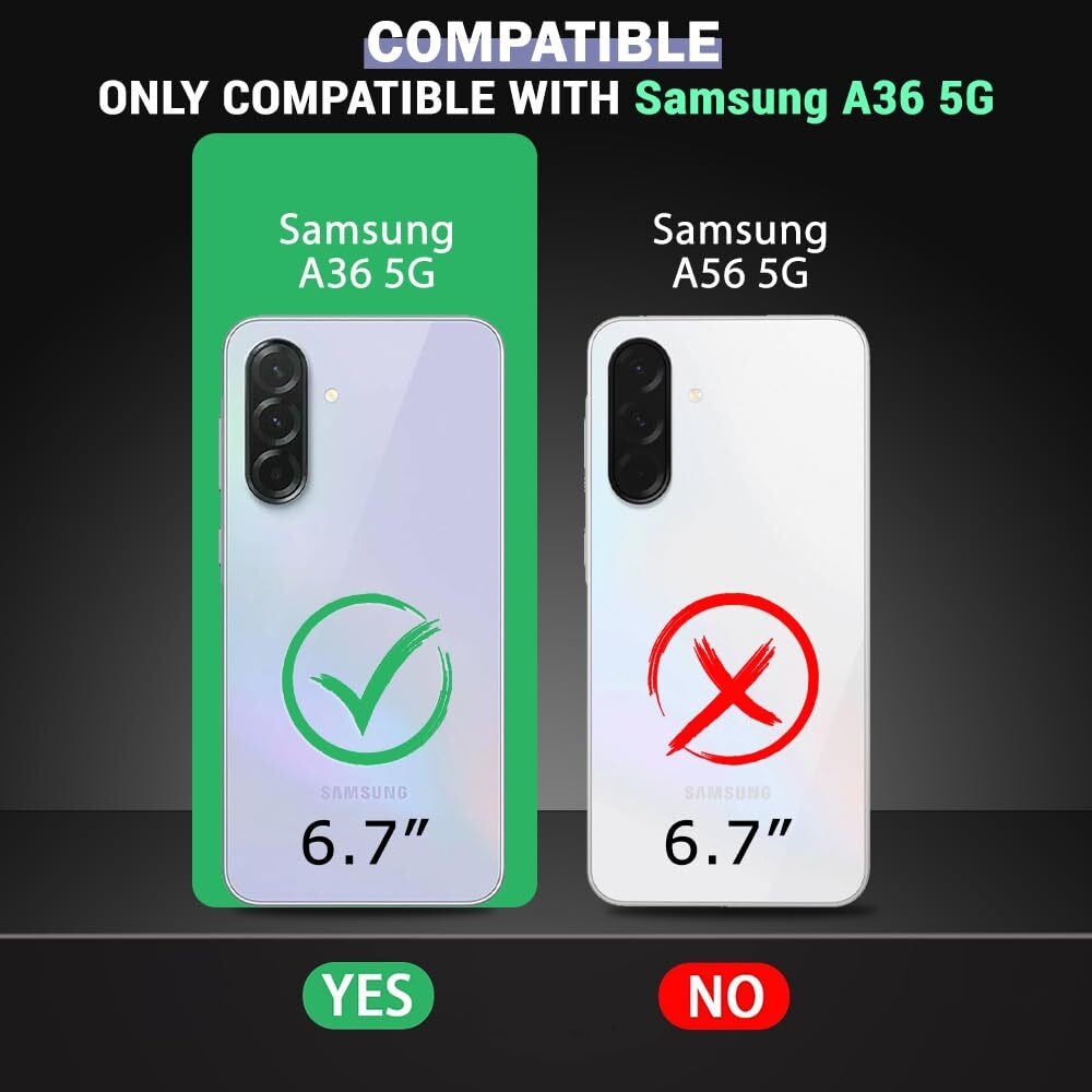 VAKIBO Premium Clear 1.5MM Thick Transparent Soft TPU Rubber Back Cover Case With Camera Protection Suitable for Samsung Galaxy A36 5G