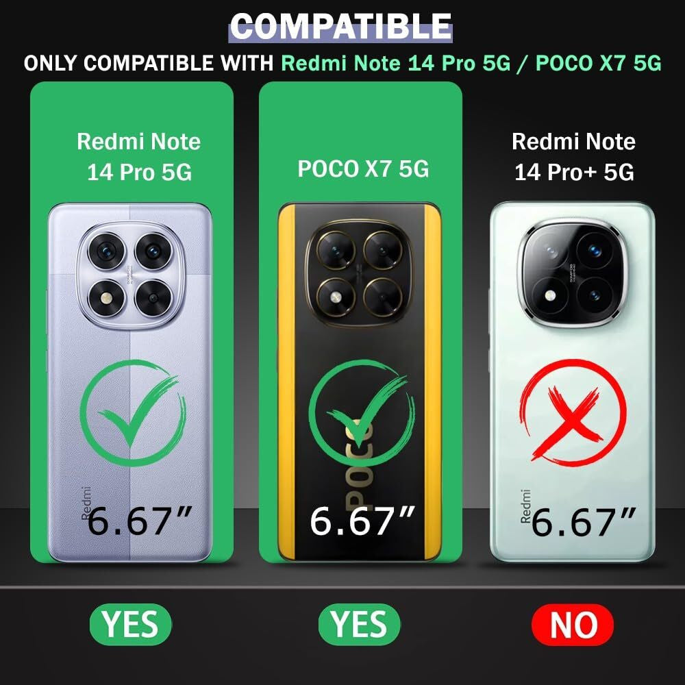 VAKIBO Premium Clear 1.5MM Thick Transparent Soft TPU Rubber Back Cover Case With Camera Protection Suitable for Mi Redmi Note 14 Pro 5G