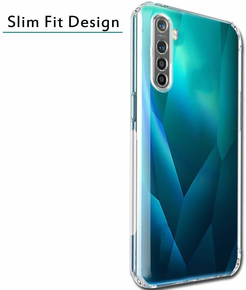 VAKIBO Super Premium Soft TPU Transparent Case With Dustplug,Side Grip,Corner Protection,lanyard Cuts,Camera Protection Suitable for Realme X2