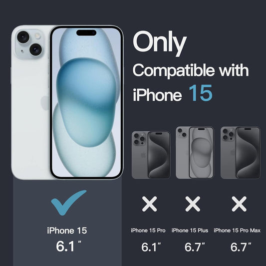 VAKIBO Premium Clear 2MM Thick Transparent Soft TPU Rubber Back Cover Case With Camera Protection Suitable for iPhone 15