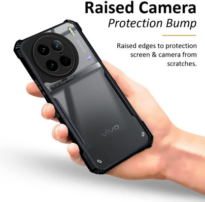 VAKIBO Best Selling Black and Transparent Back Cover Case Made With Soft TPU and Acrylic With 4 Corner and Camera Protection Suitable for Vivo X90 Pro
