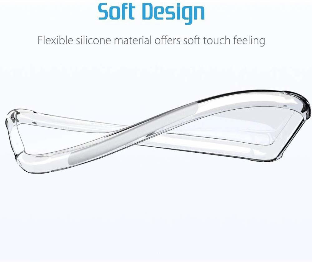 VAKIBO Super Premium Soft TPU Transparent Case With Dustplug,Side Grip,Corner Protection,lanyard Cuts,Camera Protection Suitable for Nokia 7.2