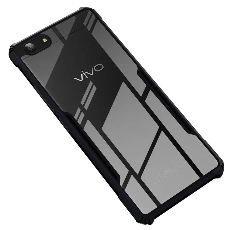 VAKIBO Super Premium Black Border Transparent Case With Corner Protection & Camera Protection Suitable for Vivo Y53