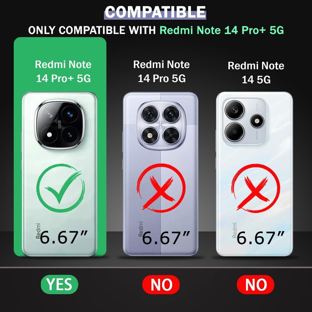 VAKIBO Premium Clear 1.5MM Thick Transparent Soft TPU Rubber Back Cover Case With Camera Protection Suitable for Mi Redmi Note 14 Pro Plus 5G