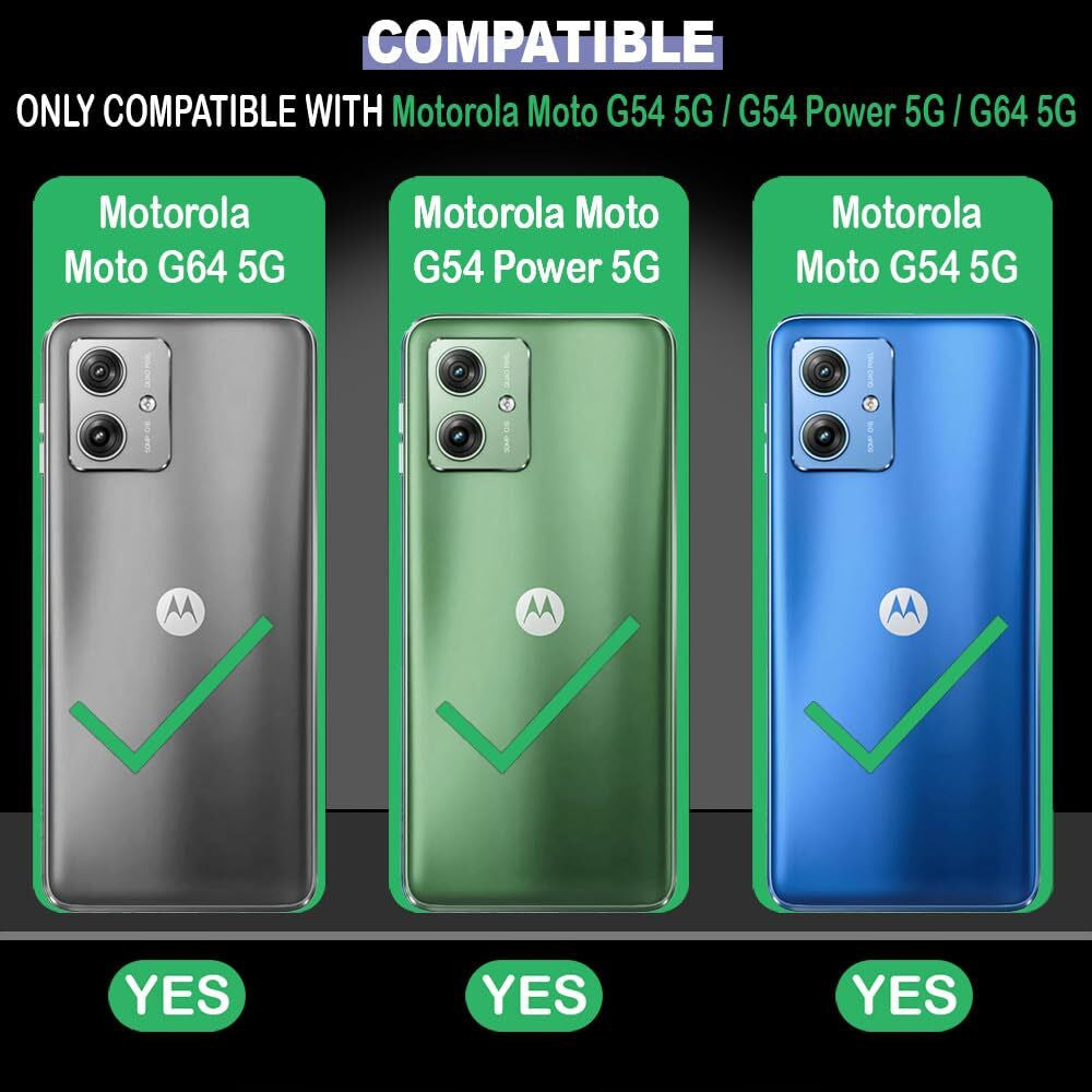 VAKIBO Premium Clear 2MM Thick Transparent Soft TPU Rubber Back Cover Case With Camera Protection Suitable for Moto G54
