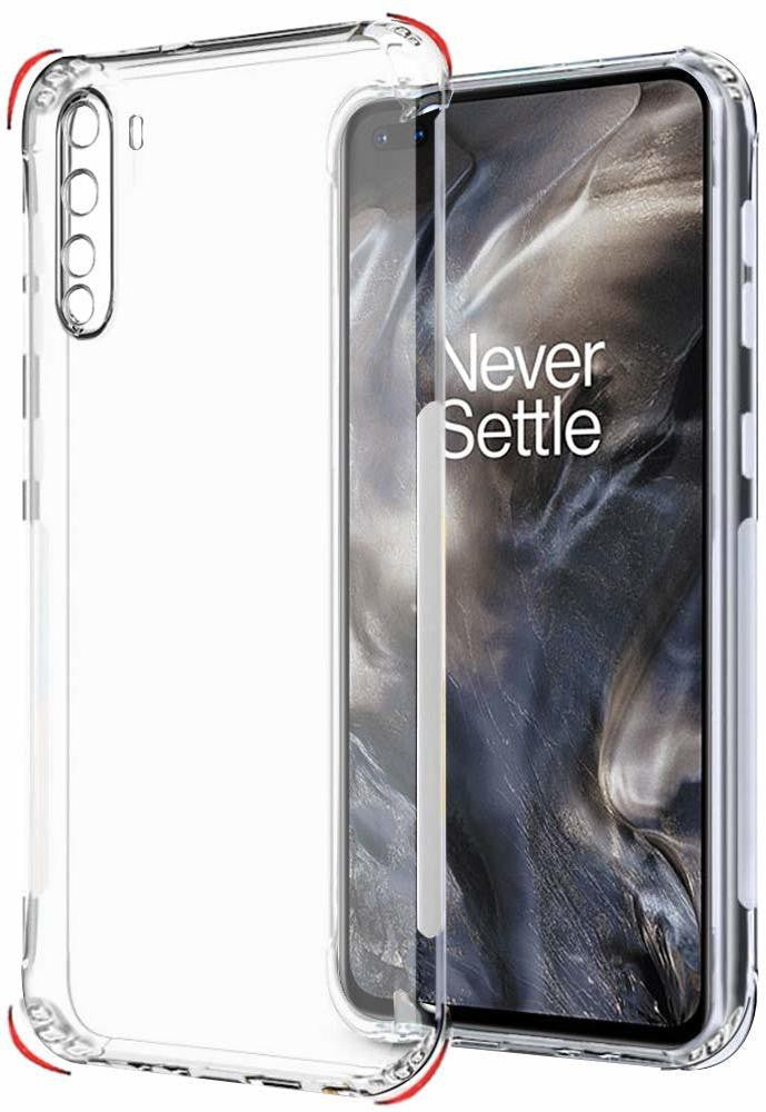 VAKIBO Super Premium Soft TPU Transparent Case With Dustplug,Side Grip,Corner Protection,lanyard Cuts,Camera Protection Suitable for OnePlus Nord