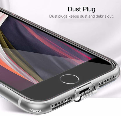 VAKIBO Super Premium Soft TPU Transparent Case With Dustplug,Side Grip,Corner Protection,lanyard Cuts,Camera Protection Suitable for iPhone 6