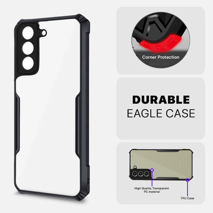 VAKIBO Best Selling Black and Transparent Back Cover Case Made With Soft TPU and Acrylic With 4 Corner and Camera Protection Suitable for Samsung Galaxy S21 Plus