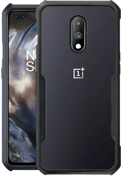 VAKIBO Super Premium Black Border Transparent Case With Corner Protection & Camera Protection Suitable for Oneplus 6T