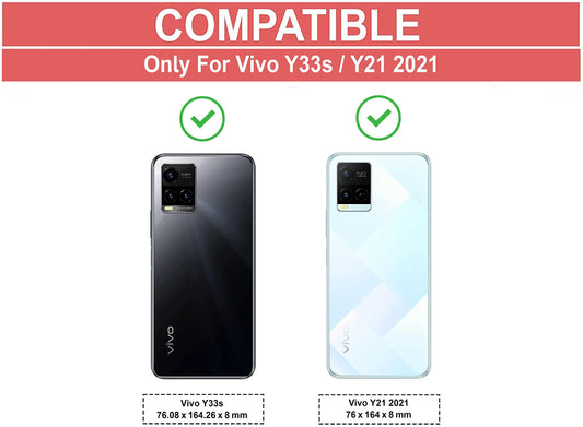 VAKIBO Super Premium Black Border Transparent Case With Corner Protection & Camera Protection Suitable for Vivo Y33T