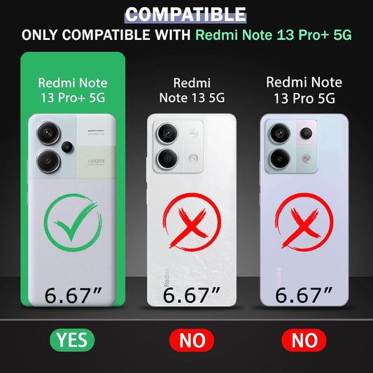 VAKIBO Premium Clear 1.5MM Thick Transparent Soft TPU Rubber Back Cover Case With Camera Protection Suitable for Mi Redmi Note 13 Pro Plus