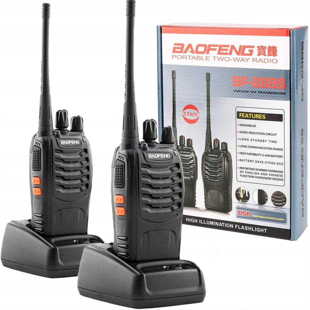 BAOFENG Smart Walkie Talkie 5Km Long Range Two-Way Portable CB Radio BF-888S Portable Two-Way Radio with 16 Channel Walkie Talkie
