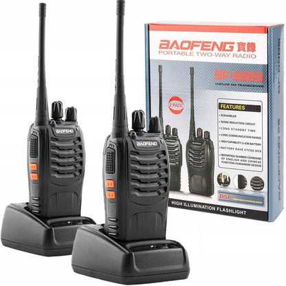 BAOFENG Smart Walkie Talkie 5Km Long Range Two-Way Portable CB Radio BF-888S Portable Two-Way Radio with 16 Channel Walkie Talkie