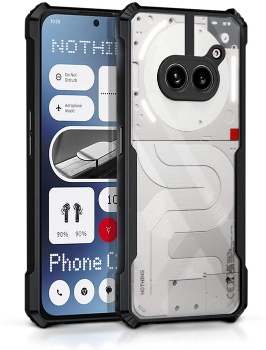 VAKIBO Super Premium Black Border Transparent Case With Corner Protection & Camera Protection Suitable for Nothing Phone 2A