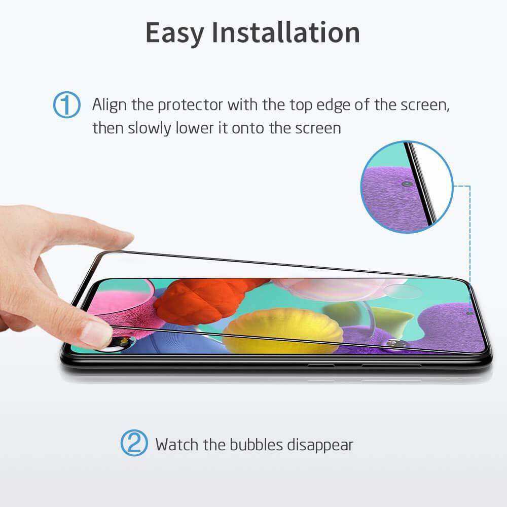 Super Premium Quality Tempered Glass Screen Guard Protector With Black Border Suitable For MI Redmi 9i