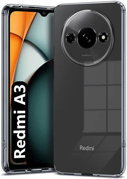 VAKIBO Premium Clear 1.5MM Thick Transparent Soft TPU Rubber Back Cover Case With Camera Protection Suitable for Mi Poco C61