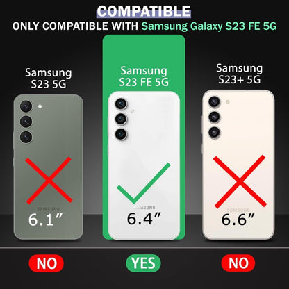 VAKIBO Premium Clear 2MM Thick Transparent Soft TPU Rubber Back Cover Case With Camera Protection Suitable for Samsung Galaxy S23FE