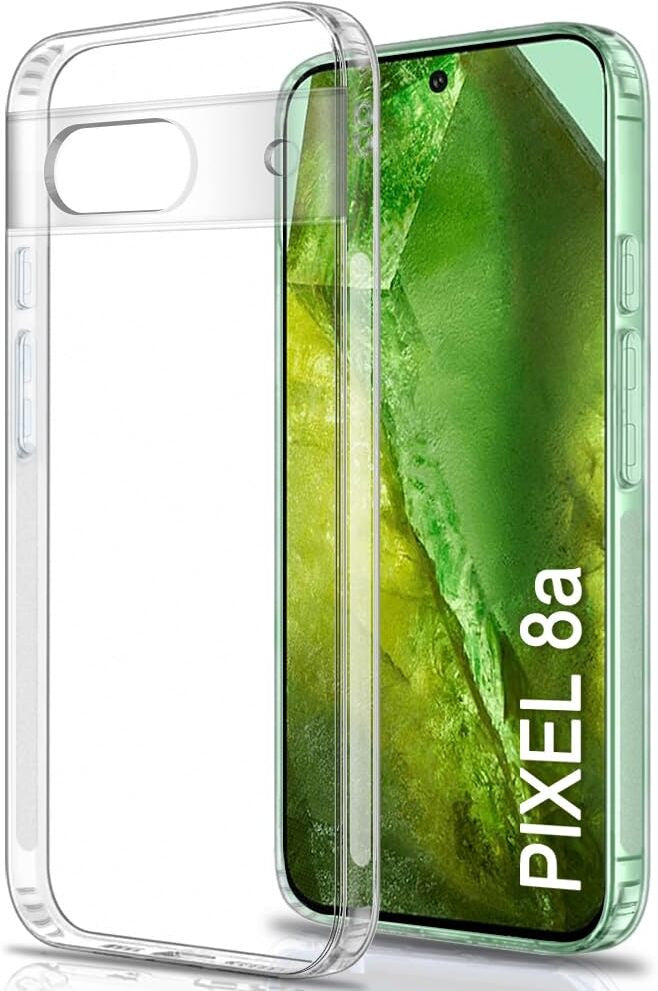 VAKIBO Premium Clear 1.5MM Thick Transparent Soft TPU Rubber Back Cover Case With Camera Protection Suitable for Google Pixel 8A