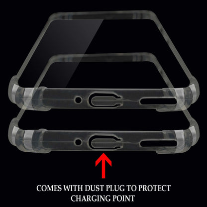 VAKIBO Super Premium Soft TPU Transparent Case With Dustplug,Side Grip,Corner Protection,lanyard Cuts,Camera Protection Suitable for Redmi Note 9 Pro