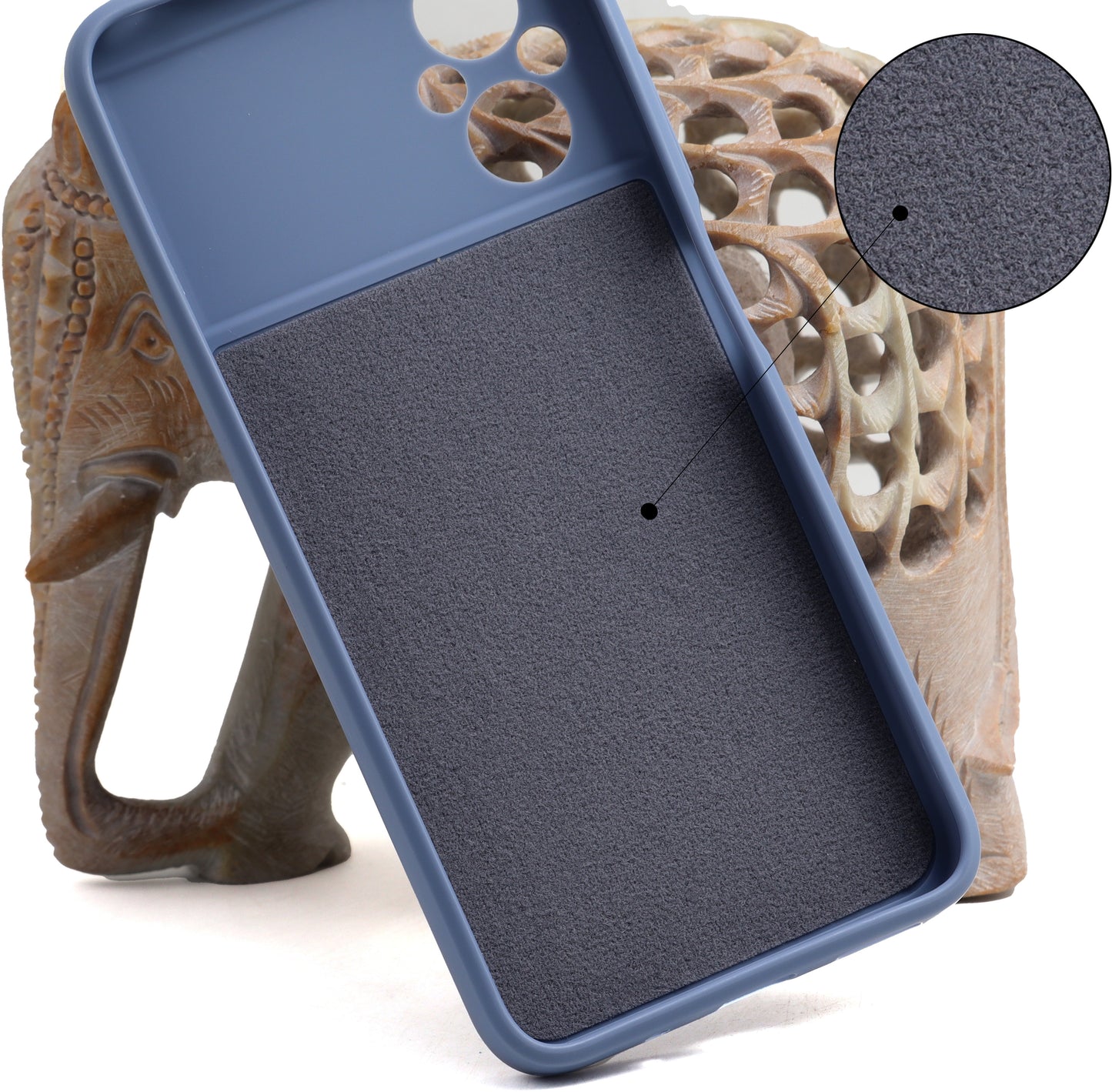VAKIBO Matte 1.5 MM Thick With Camera Protection Steel Blue Coloured Soft TPU Rubber Back Cover Case Suitable for Mi Redmi 7