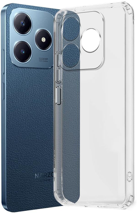 VAKIBO Premium Clear 1.5MM Thick Transparent Soft TPU Rubber Back Cover Case With Camera Protection Suitable for Realme C63 4G