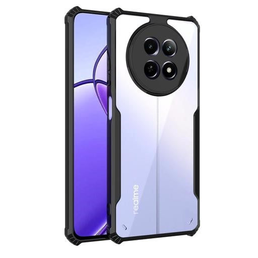 VAKIBO Super Premium Black Border Transparent Case With Corner Protection & Camera Protection Suitable for Realme 12X 5G