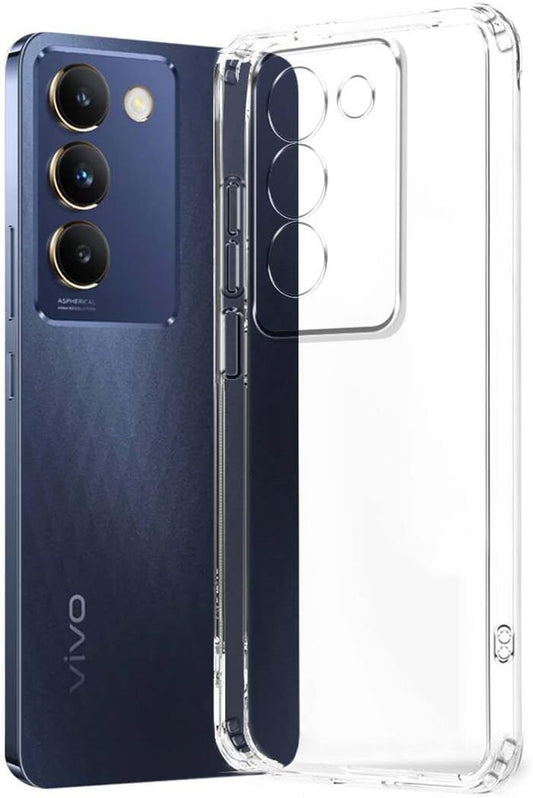 VAKIBO Premium Clear 1.5MM Thick Transparent Soft TPU Rubber Back Cover Case With Camera Protection Suitable for Vivo Y200E 5G
