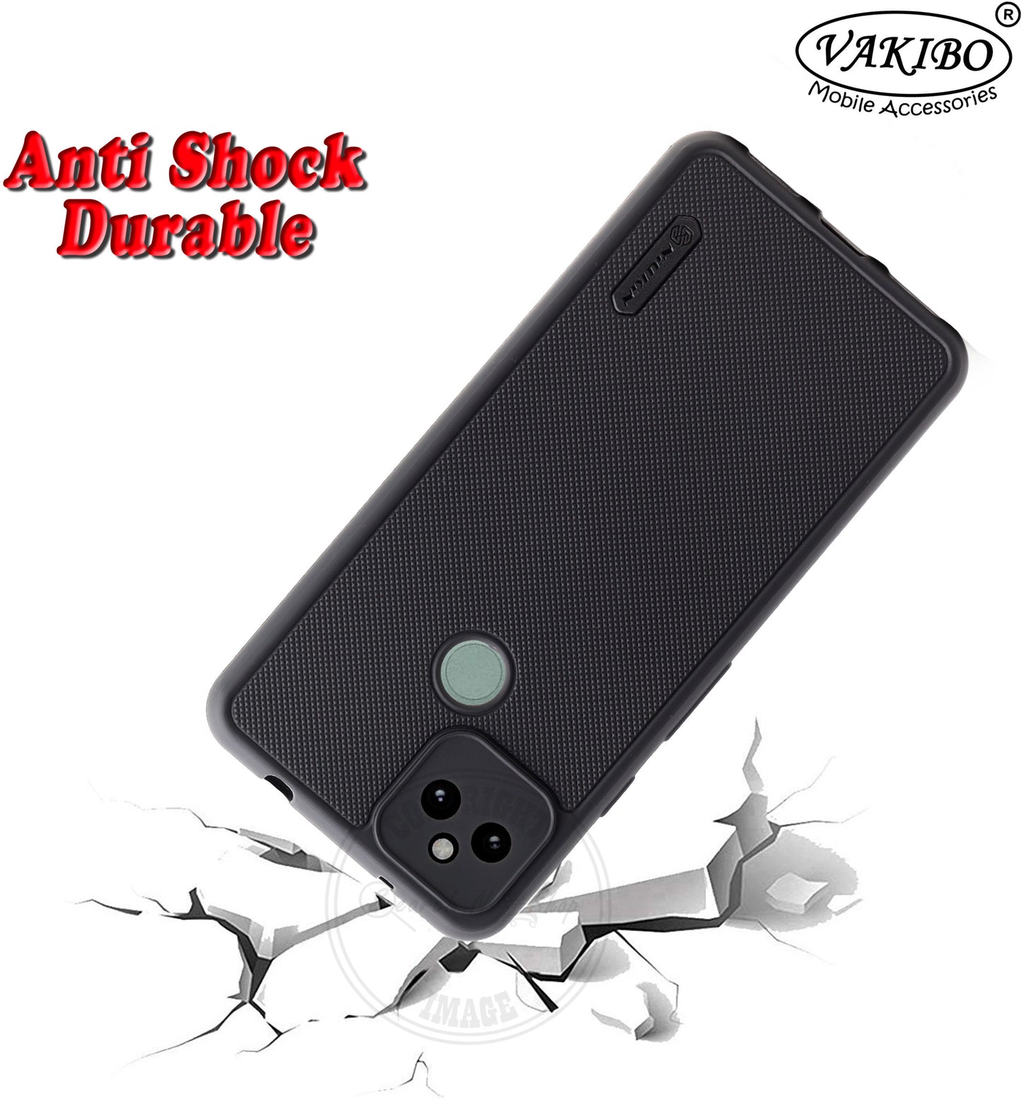 VAKIBO Niukin Dotted Design Black Coloured Soft TPU Rubber Back Cover Case With Camera Protection Ring Suitable for Google Pixel 5A