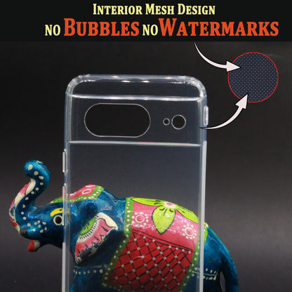 VAKIBO Super Premium Soft TPU Transparent Case With Dustplug,Side Grip,Corner Protection,lanyard Cuts,Camera Protection Suitable for Google Pixel 8