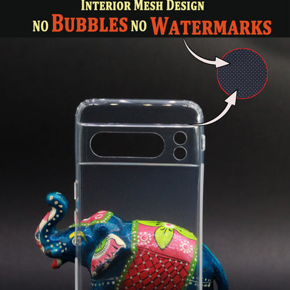 VAKIBO Super Premium Soft TPU Transparent Case With Dustplug,Side Grip,Corner Protection,lanyard Cuts,Camera Protection Suitable for Google Pixel 8 Pro